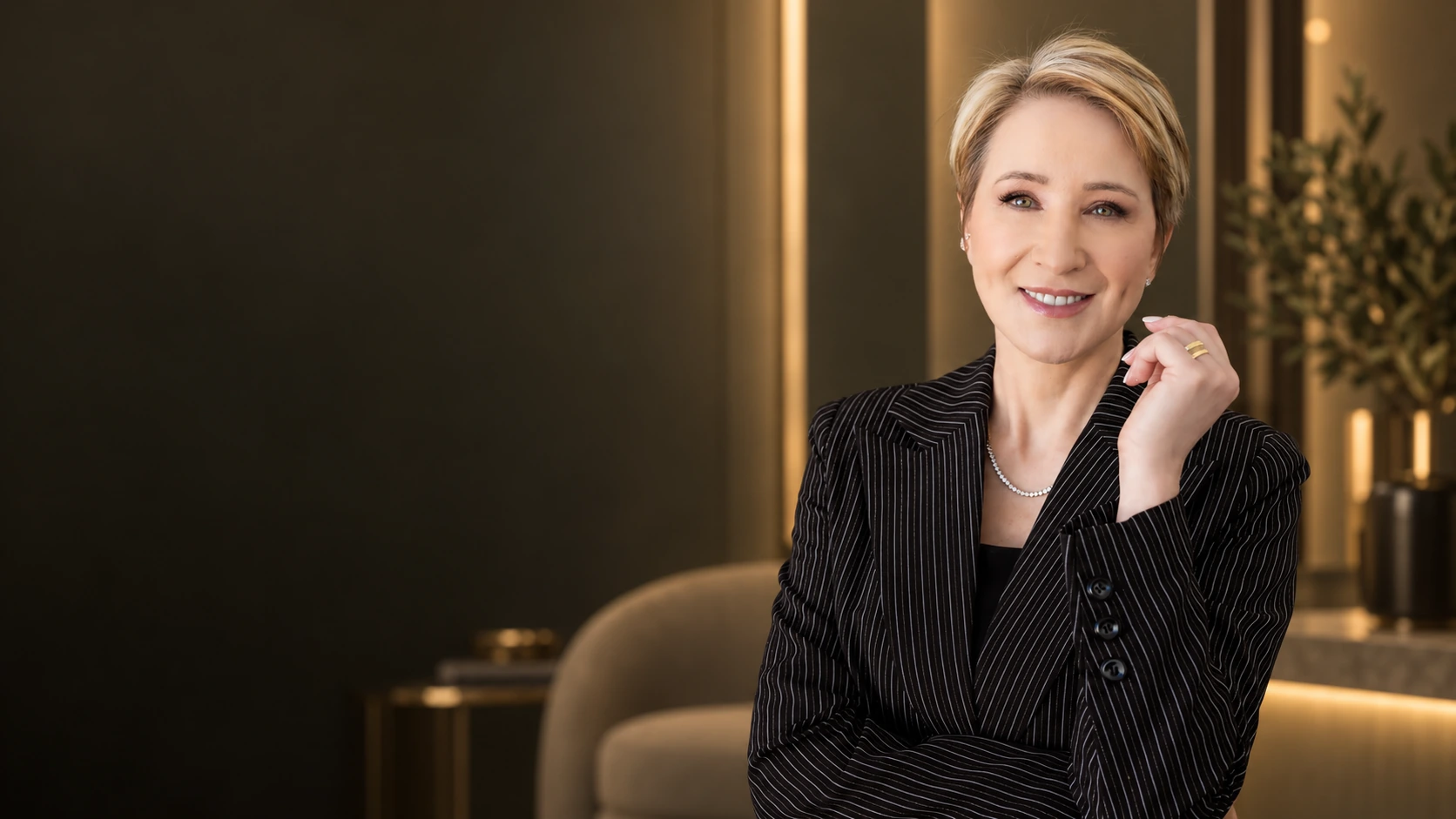 Gildete Zanella em seu retrato de blazer